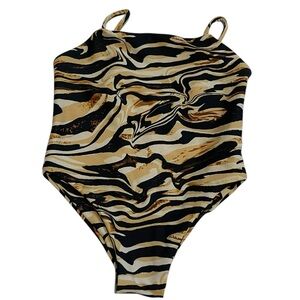Skatie Kids One Piece Swimsuit Abstract Marble Print Size 2T NWOT